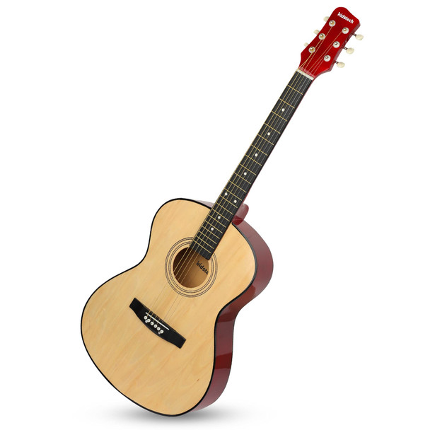 Kidstech Acoustic Guitar for kid and adult alike. Kid's beginner guitar. Junior and teen boys and girls master play guitar. Real pretend play guitar. Kids ages 8+.