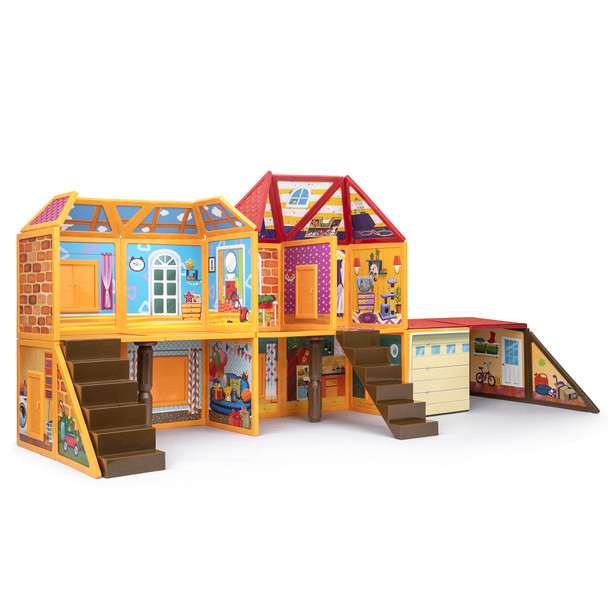 Playmags Magnetic Tiles Building set, Dollhouse Pretend Play toy, Creativity and Educational Magnet Blocks STEM Toys, Imaginative Birthday Gift for Kids Ages 3+