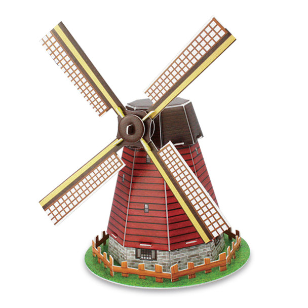 Puzelworx 3D Puzzles for Adult and Kids, Holland Windmill Model Kit Puzzle, Model Building Kits 3D Foam Puzzle, STEM Projects for Kids, Great Gift, DIY Project for Kids (Windmill)