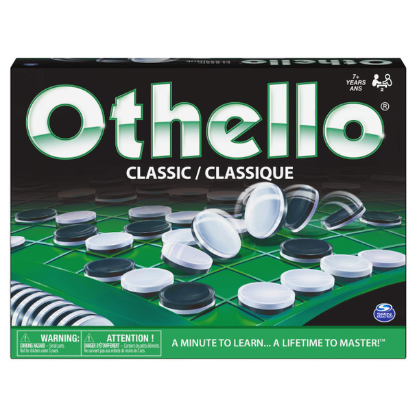 Othello, Strategy Classic Family Board Game 2-Player Reversi Brain Teaser STEM Math Skills, for Adults and Kids Ages 7 and up