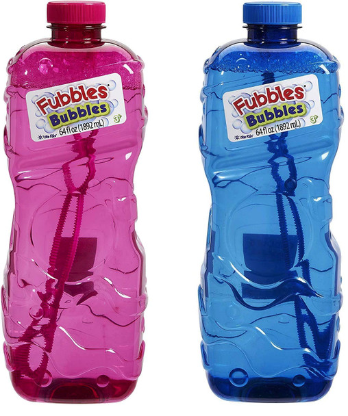 Little Kids Fubbles Premium Long Lasting Bubble Solution, Assorted Colors, 64 oz (#2 Count (64 oz))