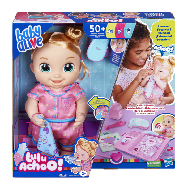 Baby Alive Lulu Achoo Doll with Blonde Hair, Doctor Play Toy