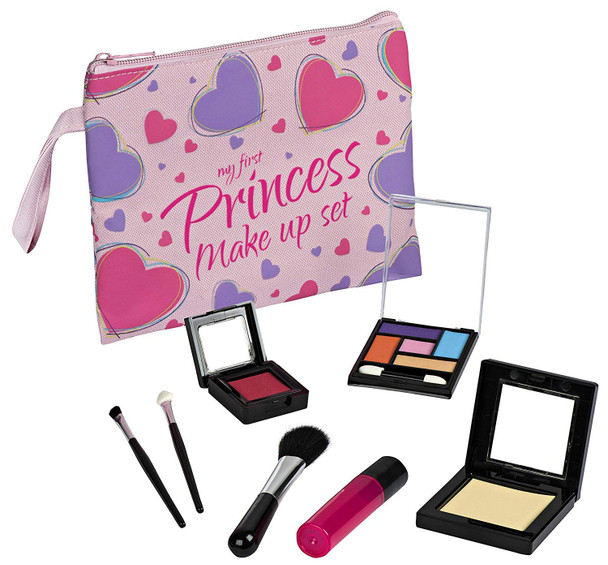 Playkidz Pretend Play Fake Make Up Toy Set for Little Girl Princess - Kids Makeup Kit for Toddlers. (8 PC - Not Real) 