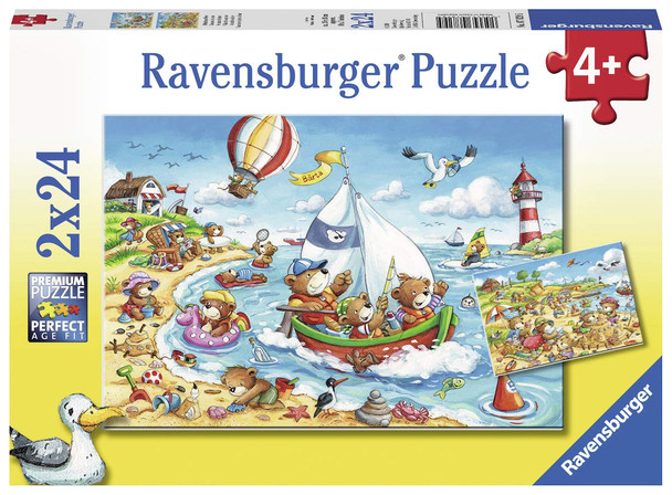 Ravensburger 07829, Vacation at Sea 2 x 24 Piece Puzzles in a Box, 2 x 24 Piece Puzzles for Kids, Every Piece is Unique, Pieces Fit Together Perfectly