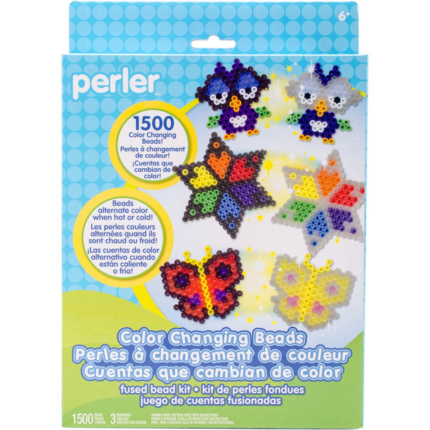 Perler Beads Color Change Beads Activity Kit Craft for Kids, 1505 pcs