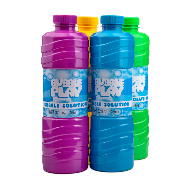 BubblePlay Bubble Solution Refill: Bubbles for Kids, 4 Bottles of 32 OZ ...