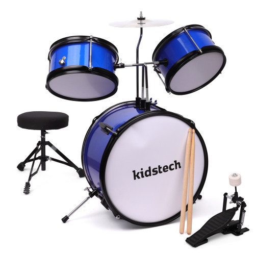 Kidstech Drum Set, First Junior and Adult Drum set with Microphone