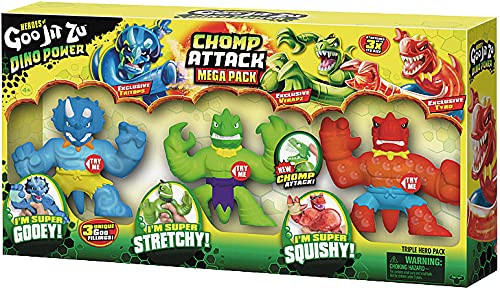 Goo Jit Zu Heroes of Goo Jit Zu Dino Power Mega 3 Pack Chomp