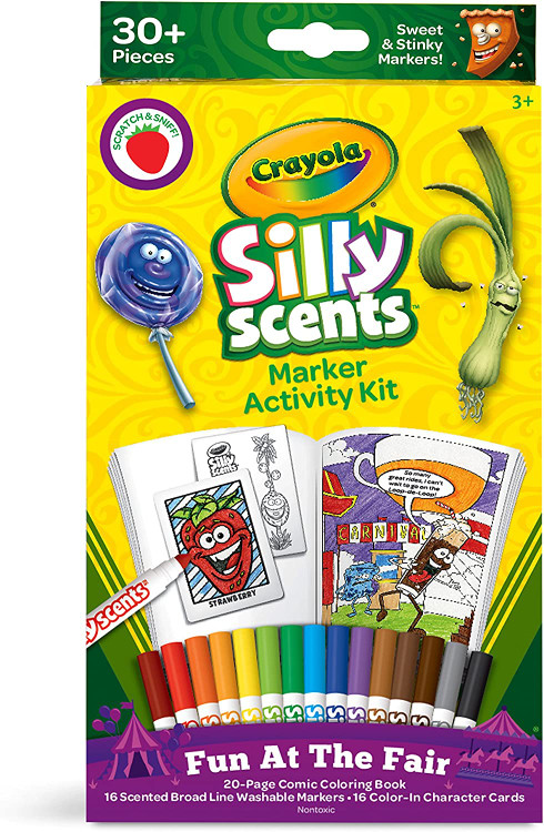 Crayola Silly Scents Coloring Book & Scented Markers, Fair Coloring Pages,  Gift - Toys 4 U