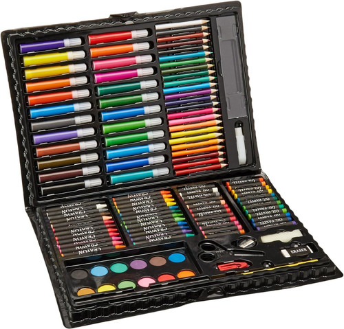 Darice 120-Piece Deluxe Art Set – Art Supplies for Drawing