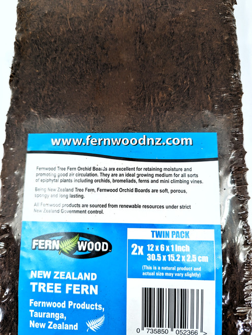 (2) 12" x 6" x 1" New Zealand Fern Wood Tree Fern Fiber Board