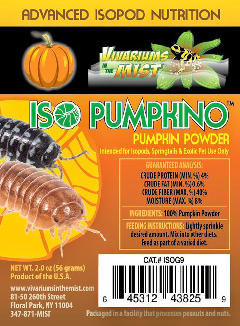 Iso Pumpkino Powdered Pumpkin for Isopods and Springtails
