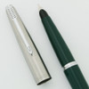 Parker 45 Classic Fountain Pen (USA) - Green Body, Flighter Cap w Chrome Trim, Fine Steel Nib (Excellent, Works Well)