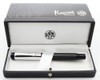 Kaweco Elite Fountain Pen - Black, Silver Trim, Steel Broad Nib (Near Mint in Box, Works Well)