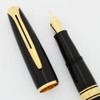 Waterman Charleston Fountain Pen - Ebony Black, Gold Trim, Medium 18k Nib (Near Mint, Works Well)