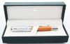 Monteverde"Rodeo Drive" Fountain Pen - Orange Stardust with Chrome Trim,  1.1mm Steel Nib (Mint in Box, Works Well)