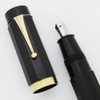 Japanese Jumbo Fountain Pen - Eyedropper, Black Faceted (Excellent, Restored)