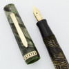 Wahl Doric Fountain Pen - Green Shell, Vac-Fil, Full Flex Fine Nib (Excellent, Restored)