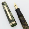 Wahl Doric Fountain Pen - Green Shell, Vac-Fil, Full Flex Fine Nib (Excellent, Restored)