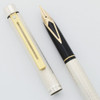 Sheaffer TARGA 1026XS Slim Fountain Pen - Sterling Barleycorn w Gold Trim, 14k Nib, Made in Australia (New Old Stock)