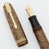 Parker Vacumatic Golden Web Fountain Pen (1936) - Full Size 5", Speedline, Fine (Excellent +, Restored)