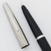 Parker 45 Classic Fountain Pen - Black Body, Flighter Cap, Medium Steel Nib (Excellent, Works Well)
