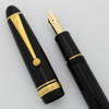 Pilot Namiki Custom 742 Fountain Pen - Black, Gold Trim, Flexible 14k Falcon FA 10 Nib (Near Mint, Works Well)