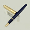 Parker VS Deluxe - Button Filler, Blue w GF Cap, Fine Nib (Excellent)