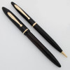 Sheaffer Balance 350 Fountain Pen Set - Full Size Slender, Black, Fine #3 Nib, Vac-Fill (Excellent, Restored)