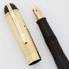 Eversharp Skyline Fountain Pen -  Brown w GF Dart Pattern Cap, 14k Manifold Medium-Fine Nib (Excellent, Restored)