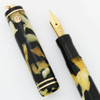 Wahl Gold Seal Fountain Pen - Ring Top, Black & Pearl, Extra Fine "Flexible" Nib (Excellent, Restored)