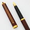 S T Dupont Classique Fountain Pen - Amber Lacquer, 18k Medium Nib (Excellent in Box, Works Well)