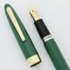 Sheaffer Admiral Snorkel Fountain Pen - Pastel Green, Fine 14k Nib (Excellent, Restored)