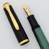 Pelikan M400 Fountain Pen (Old Style 1992-97) - Black and Green, 14k Fine (Near Mint, Works Well)