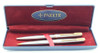 Parker 61 Ballpoint Pen and Mechanical Pencil Set - Flighter Style, Gold Trim (Excellent +, In Box)