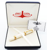 Ancora Casein Limited Edition Fountain Pen - White Casein, Fahrney's Exlusive, 18k Broad Nib (New in Box)