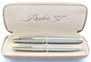 Parker 51 Aerometric Fountain Pen and Pencil Set (1951) - Flighter w Raised GP Band, Medium 14k Nib (Superior, In Box)