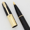 Waterman Taperite Citation Fountain Pen - Black, Semi-Flex Medium (Excellent, Restored)