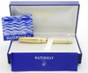 Waterman Charleston Fountain Pen - Ivory, Gold Trim, Medium 18k Nib (Mint, In Box)