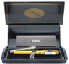 Platinum PTL-10000 Fountain Pen -Yellow w Gold Plated Trim, 18k Medium Nib (Near Mint in Box)