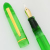 Edison Menlo Fountain Pen - Clear Green, Binder Flexible 14k Fine Nib, Pump Filler (Near Mint in Box, Works Well)