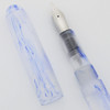 PSPW Prototype Fountain Pen - Clear w Blue Wisps Alumilite, No Clip, #6 JoWo Nibs (New)