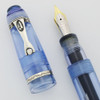 Marlen Journal Fountain Pen - Blue Button Filler Demonstrator