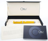 Omas Emotica Fountain Pen - Yellow with Titanium Trim, Medium Titanium Nib (Excellent in Box, Works Well)