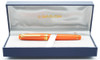 Sailor Pro Gear Slim (Sapporo) Fountain Pen - Orange Tangerine, Gold Trim, H-MF 14k Nib (New in Box)