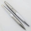 Sheaffer Intrigue Rollerball and Mechanical Pencil Set - Gunmetal Chrome, White Dot (New Old Stock in Box)