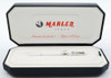 Marlen Class Fountain Pen - White w Silver Colored Trim, 14k Medium Nib (Mint in Box, Works Well)