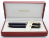 Sheaffer Connaisseur Fountain Pen Ballpoint Set - Blue w Gold Trim, Fine 18k Nib (Near Mint in Box, Works Well)