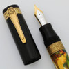 Krone Space In Time LE Fountain Pen 147/250 - Black w Handpainted Mother of Pearl, Piston Fill, 18k Medium Nib (Near Mint in Box, Works Well)