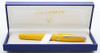 Waterman Charleston Fountain Pen - Yellow, Chrome Trim, Broad 18k Nib (Near Mint in Box, Works Well)